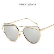 Cat Eye Sunglasses Cupronickel Frame Material Color Film Glasses Personalized Sunglasses Ladies Sunglasses