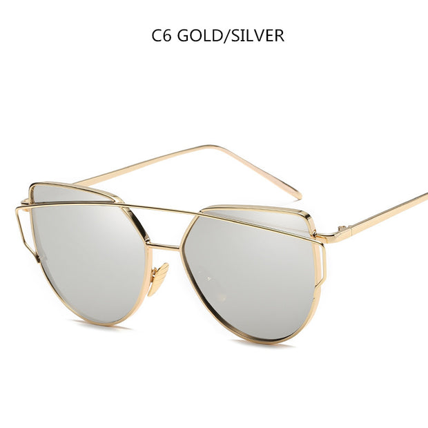 Cat Eye Sunglasses Cupronickel Frame Material Color Film Glasses Personalized Sunglasses Ladies Sunglasses