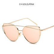 Cat Eye Sunglasses Cupronickel Frame Material Color Film Glasses Personalized Sunglasses Ladies Sunglasses