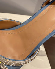Rhinestone Banquet Ladies Satin High Heels