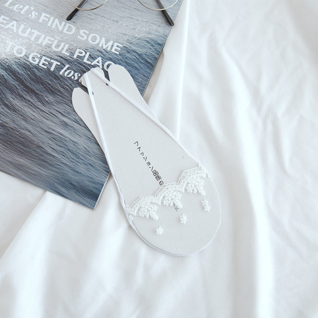 Summer Suspenders Lace Ladies High Heels Invisible Socks Women