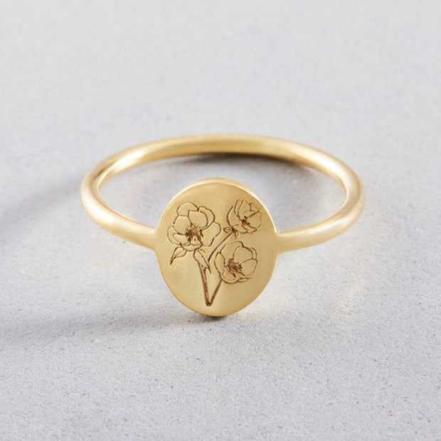Fashion Jewelry Metal Flower Ladies Ring