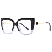 Colorful Color Plain Glasses Glasses Glasses Large Frame Cat Eye Ladies Diamond-studded Glasses Glasses