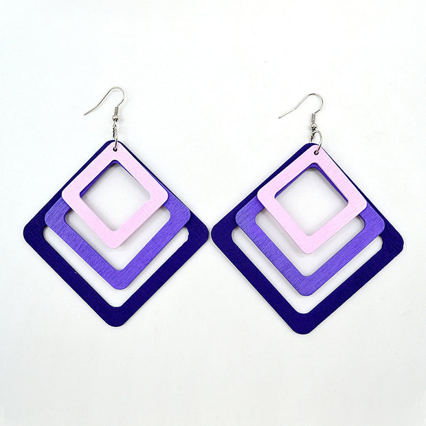 Ladies Color Simple Diamond Ear Jewelry