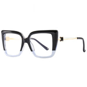 Colorful Color Plain Glasses Glasses Glasses Large Frame Cat Eye Ladies Diamond-studded Glasses Glasses