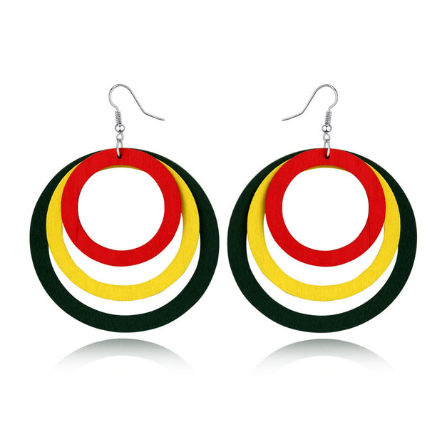 Ladies Color Simple Diamond Ear Jewelry