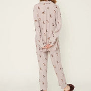 Japanese Modal Cute Cat Print Loose PJ Girl